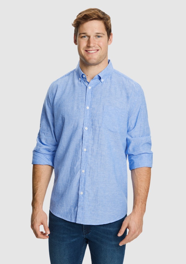 Serge Melange Linen Shirt