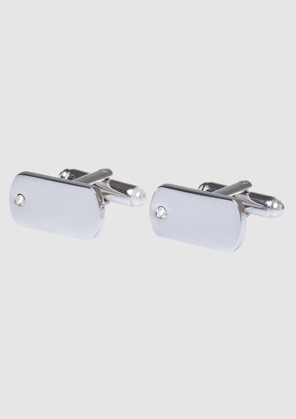 Silver Cufflink & Tie Pin Set