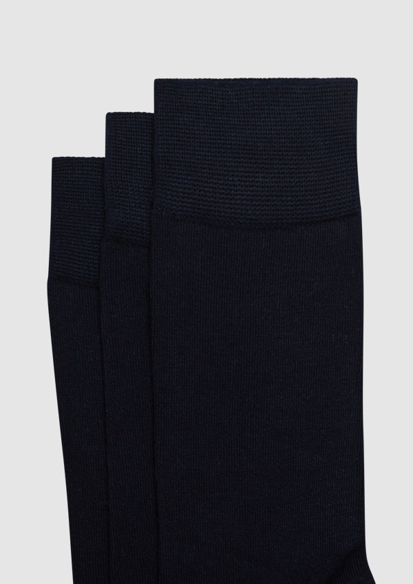 Navy Bamboo 3Pack Sock