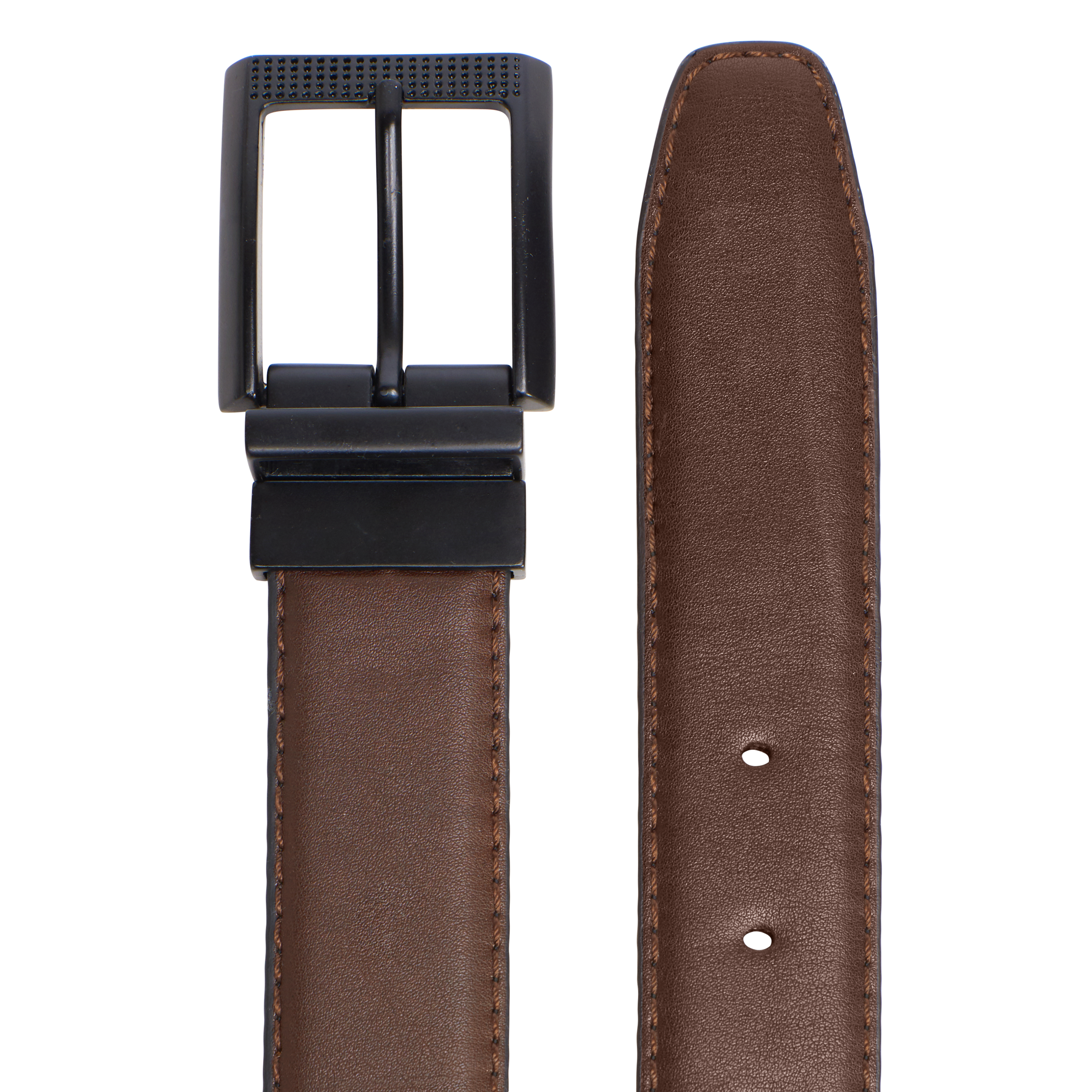 Choc/Blk Stretch Reversible Prong Belt