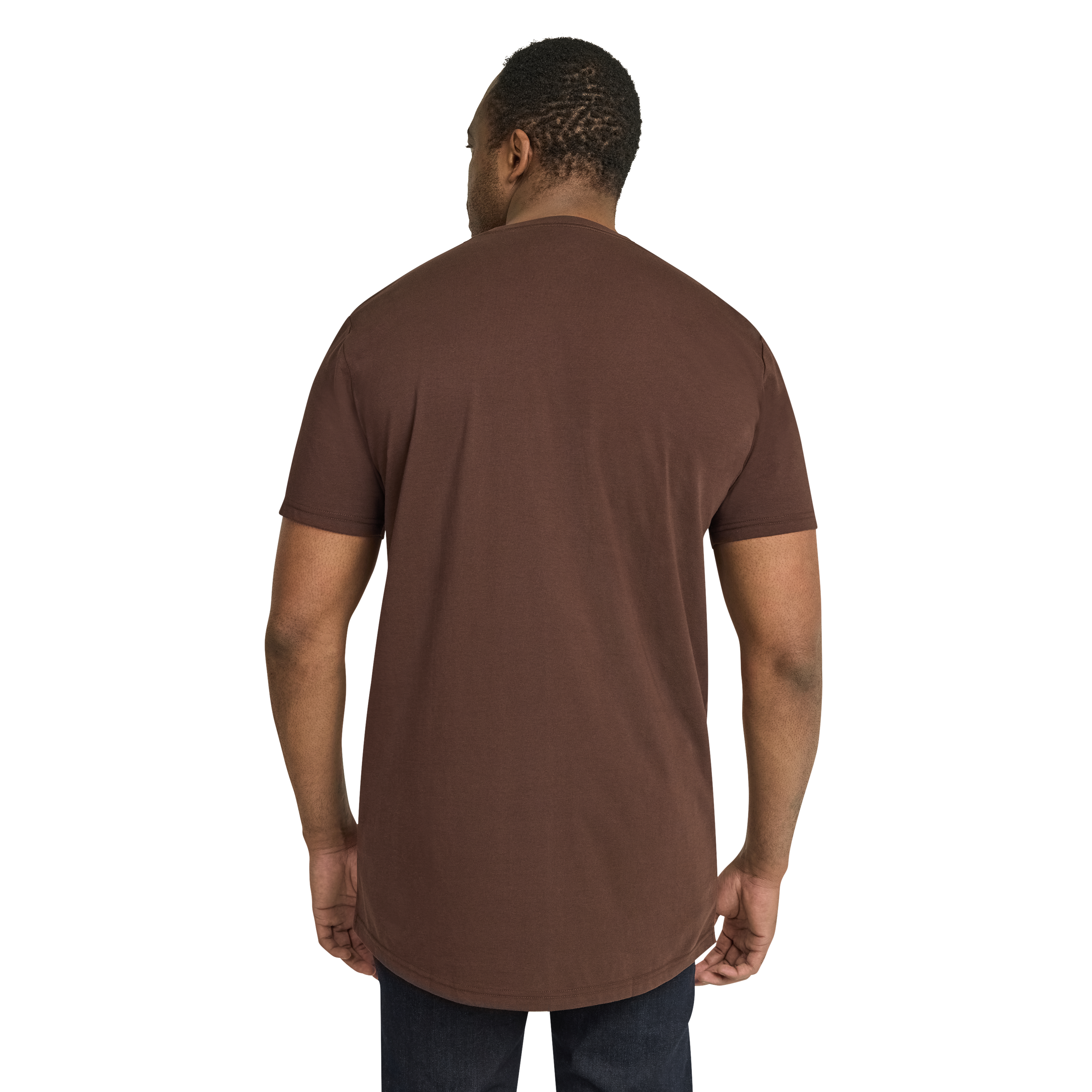Chocolate Essential Longline Scoop Tee
