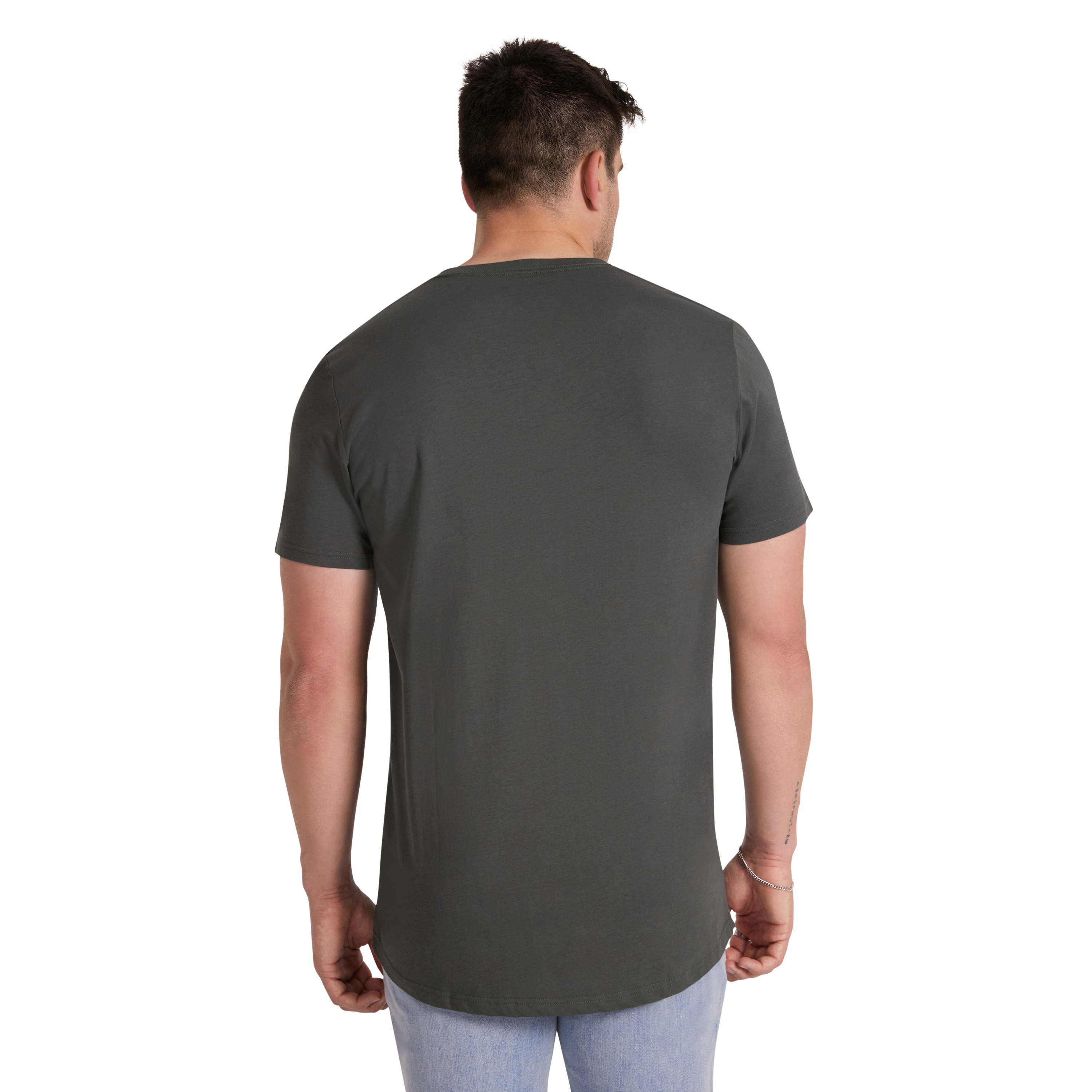 Dusty Olive Essential Longline Scoop Tee