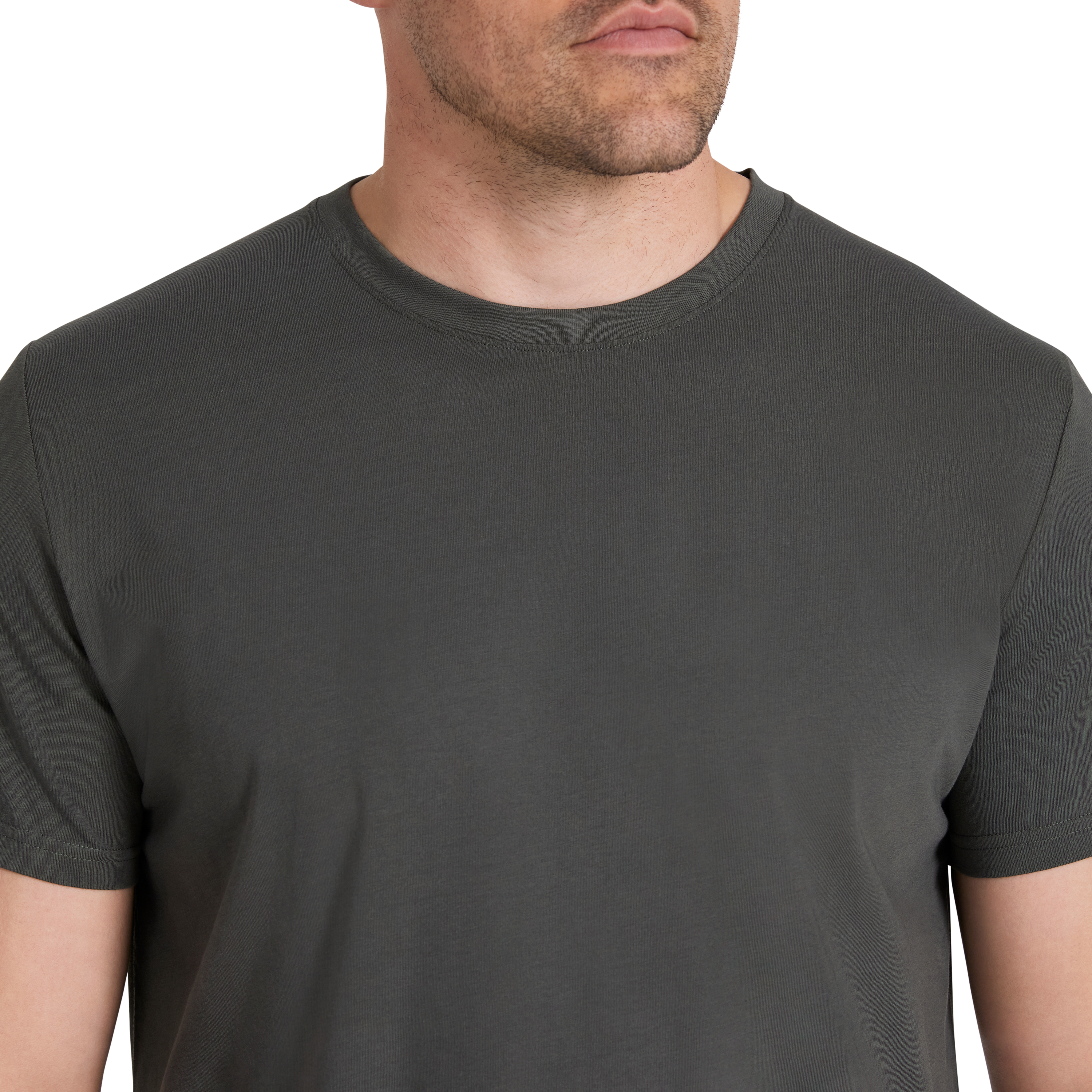 Dusty Olive Essential Longline Scoop Tee