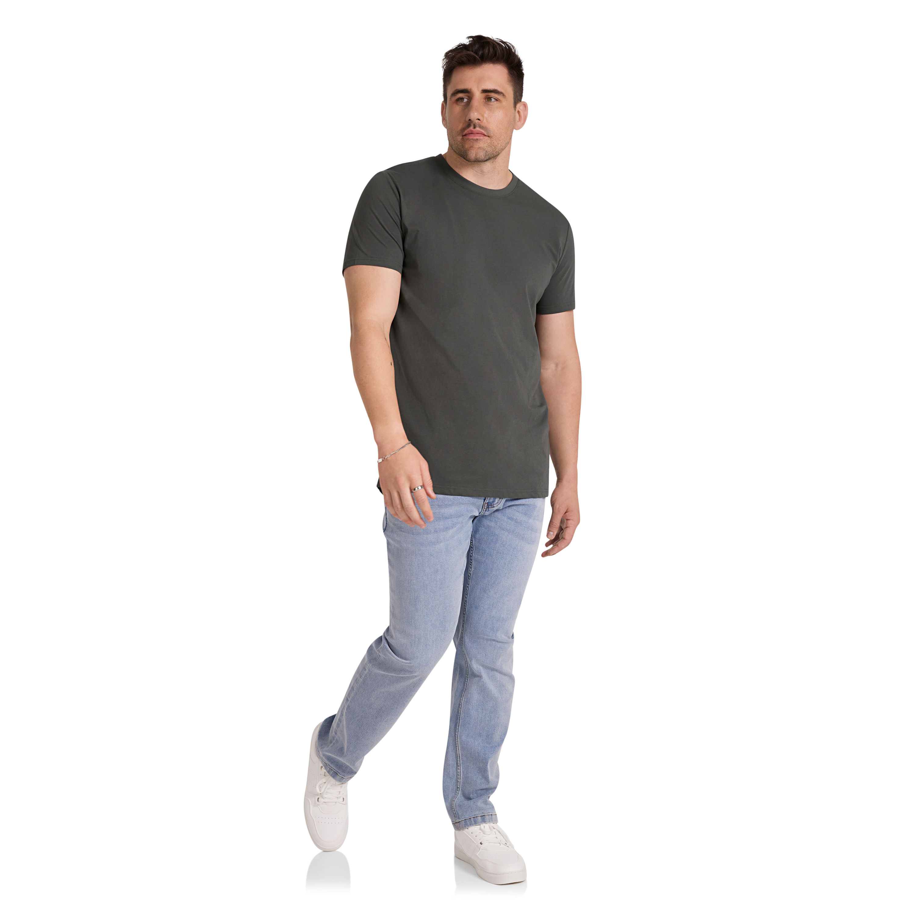 Dusty Olive Essential Longline Scoop Tee
