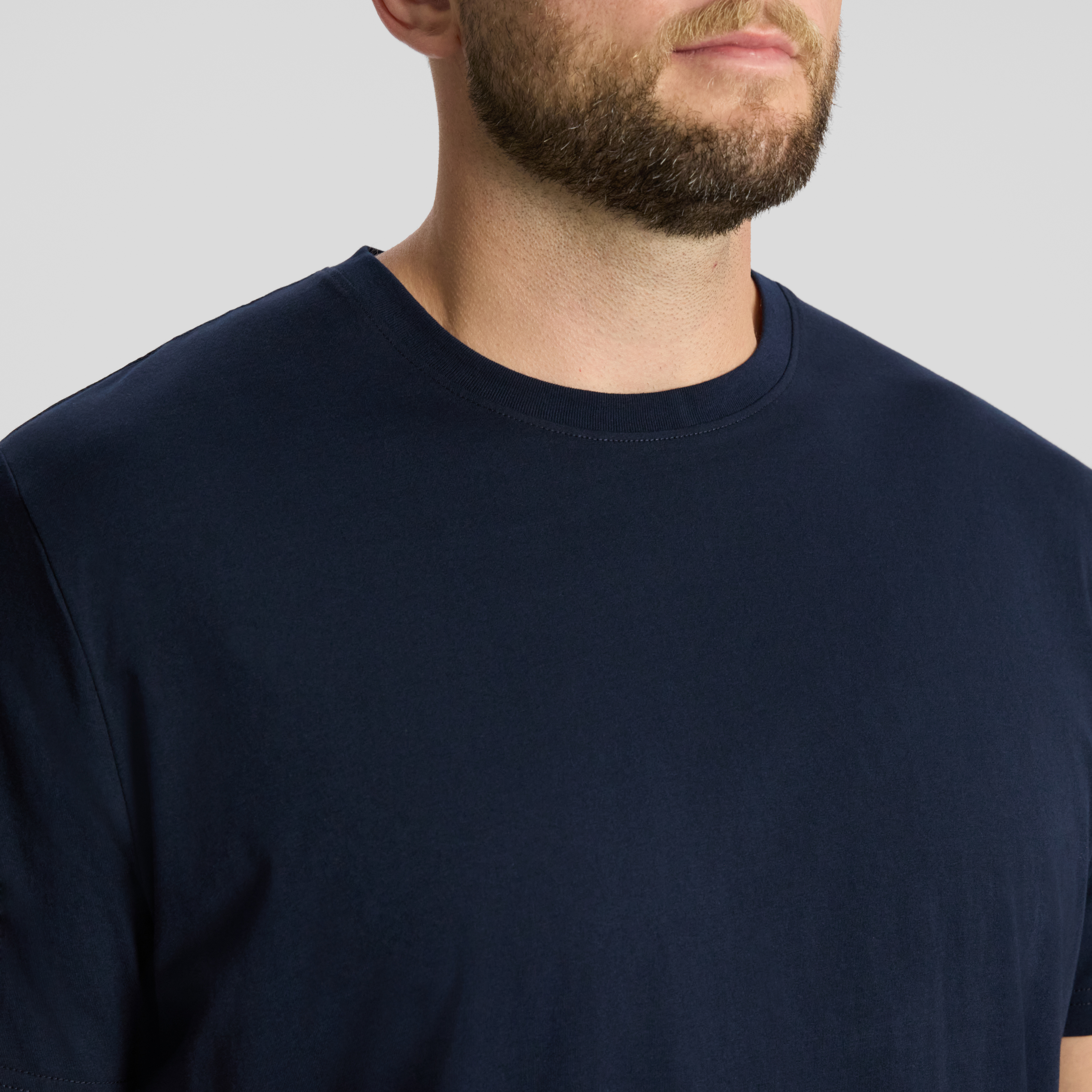 Navy Essential Longline Scoop Tee