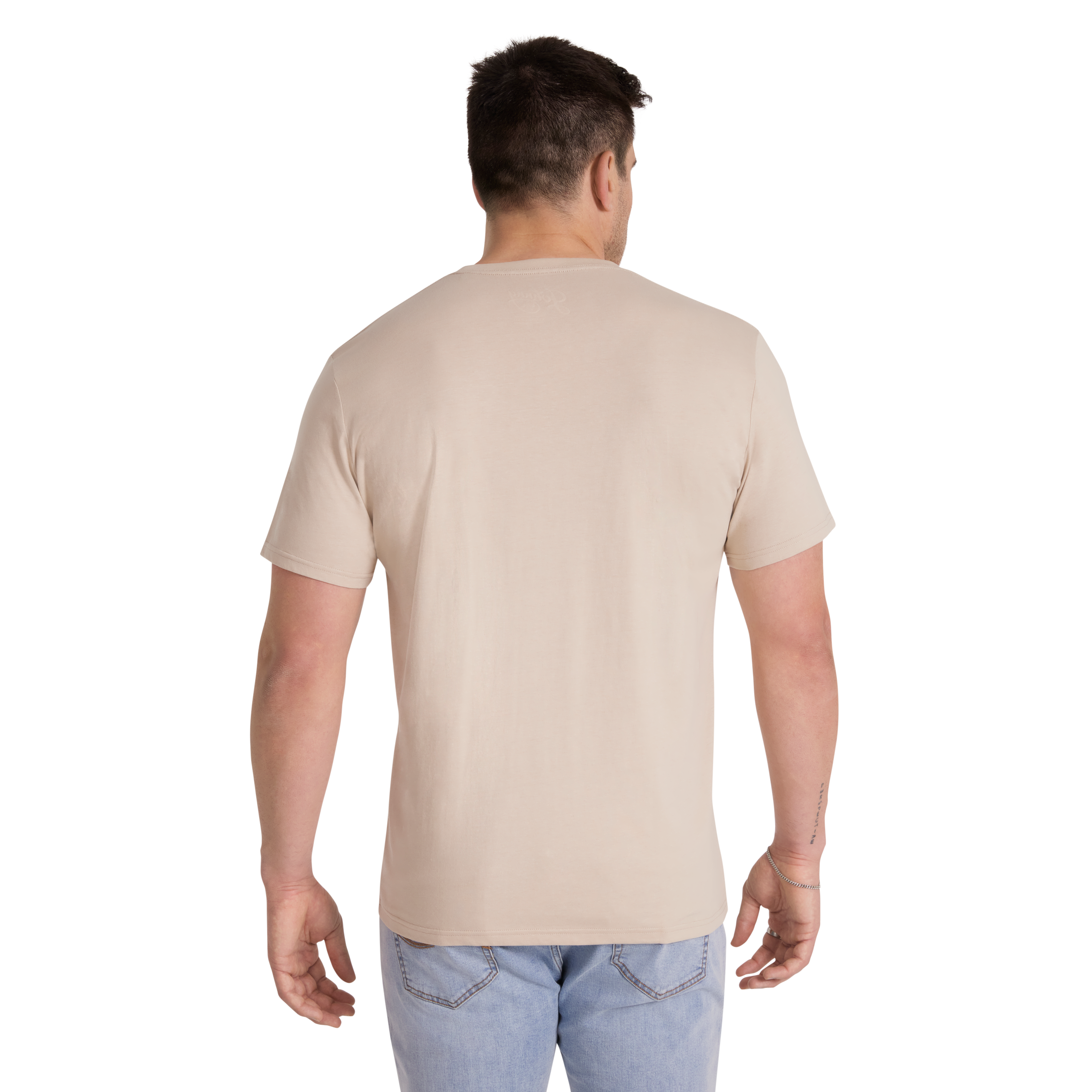 Beige Essential Crew Neck Tee