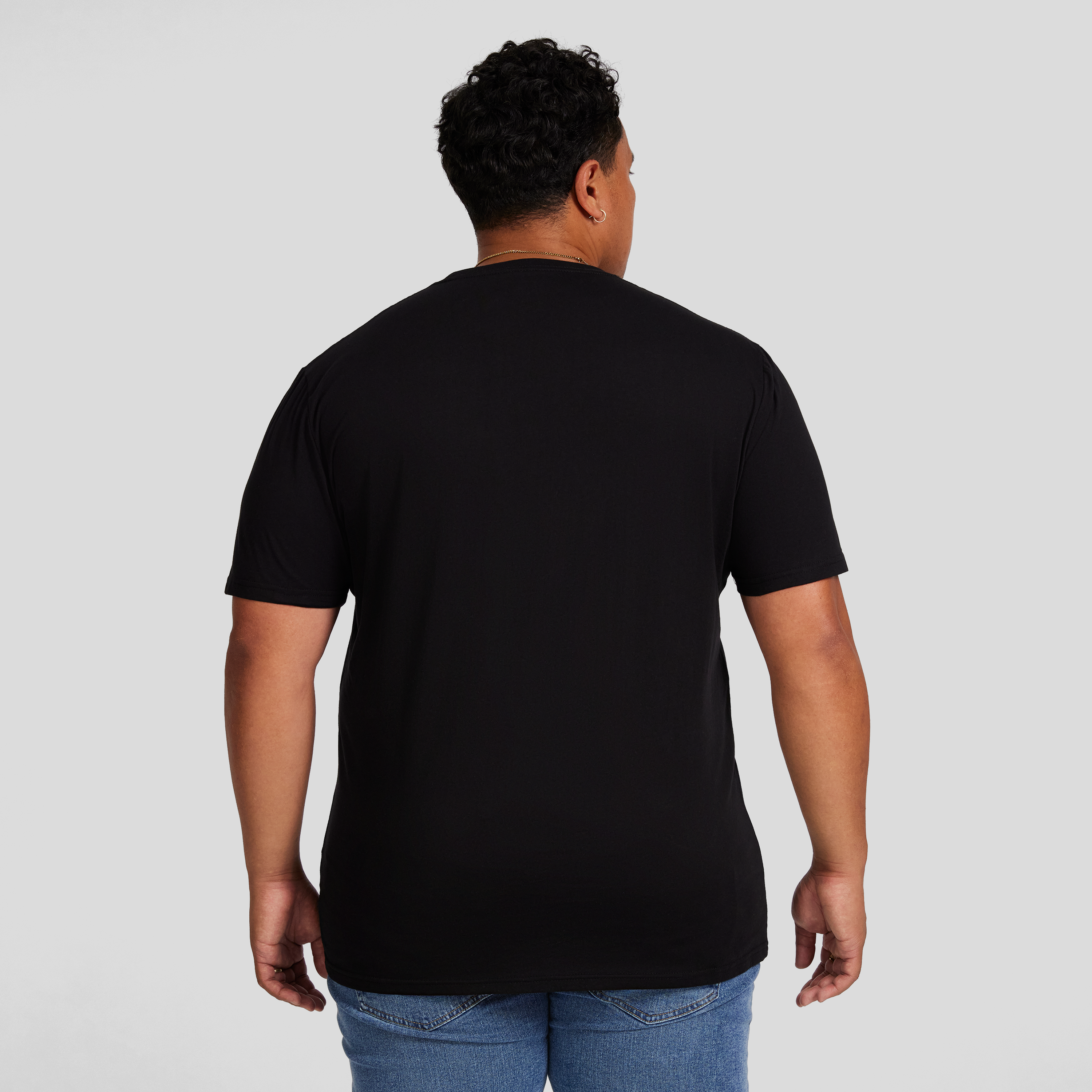 Black Essential Crew Neck Tee