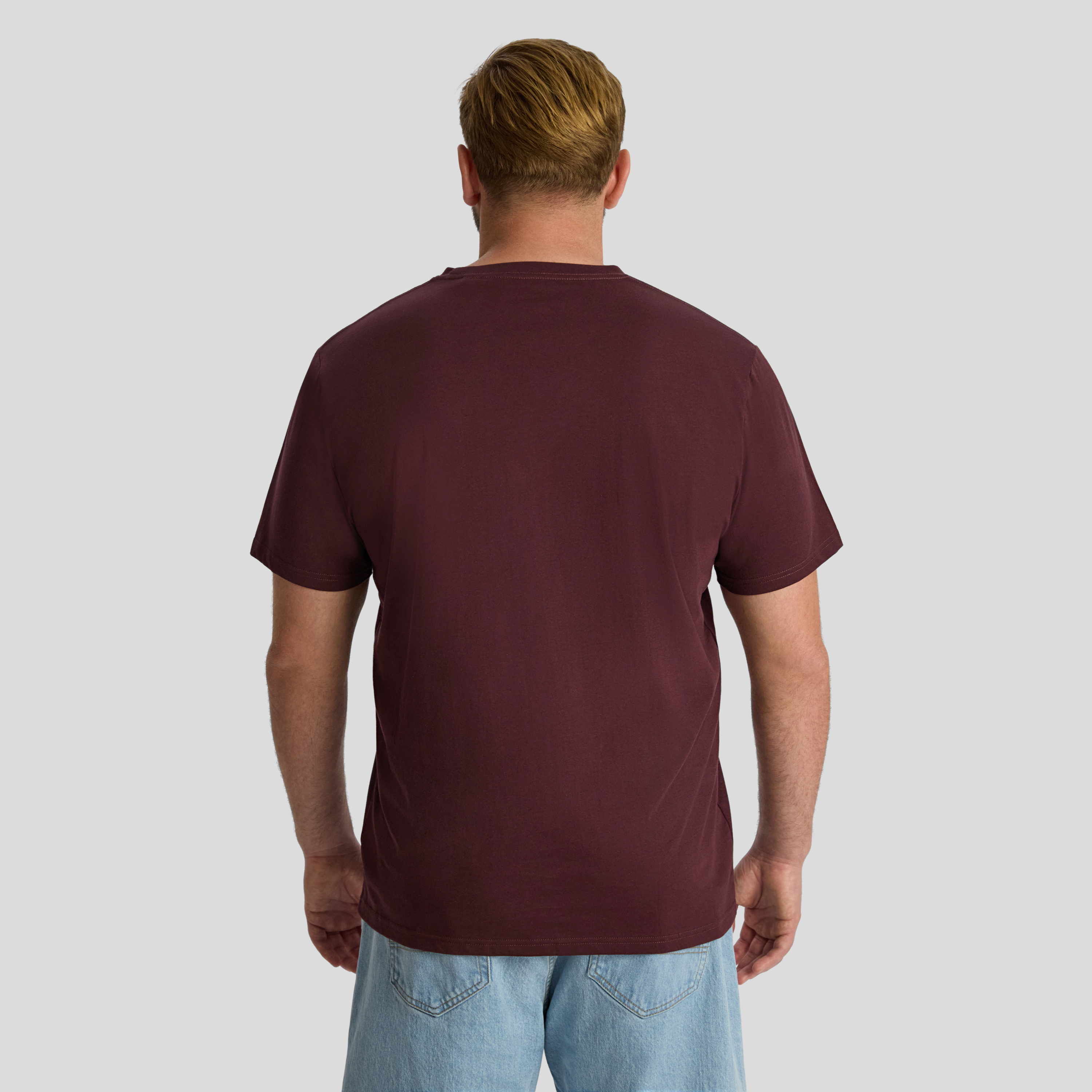 Burgundy Essential Crew Neck Tee