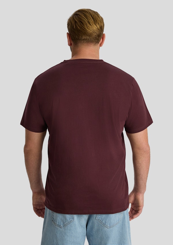 Burgundy Essential Crew Neck Tee