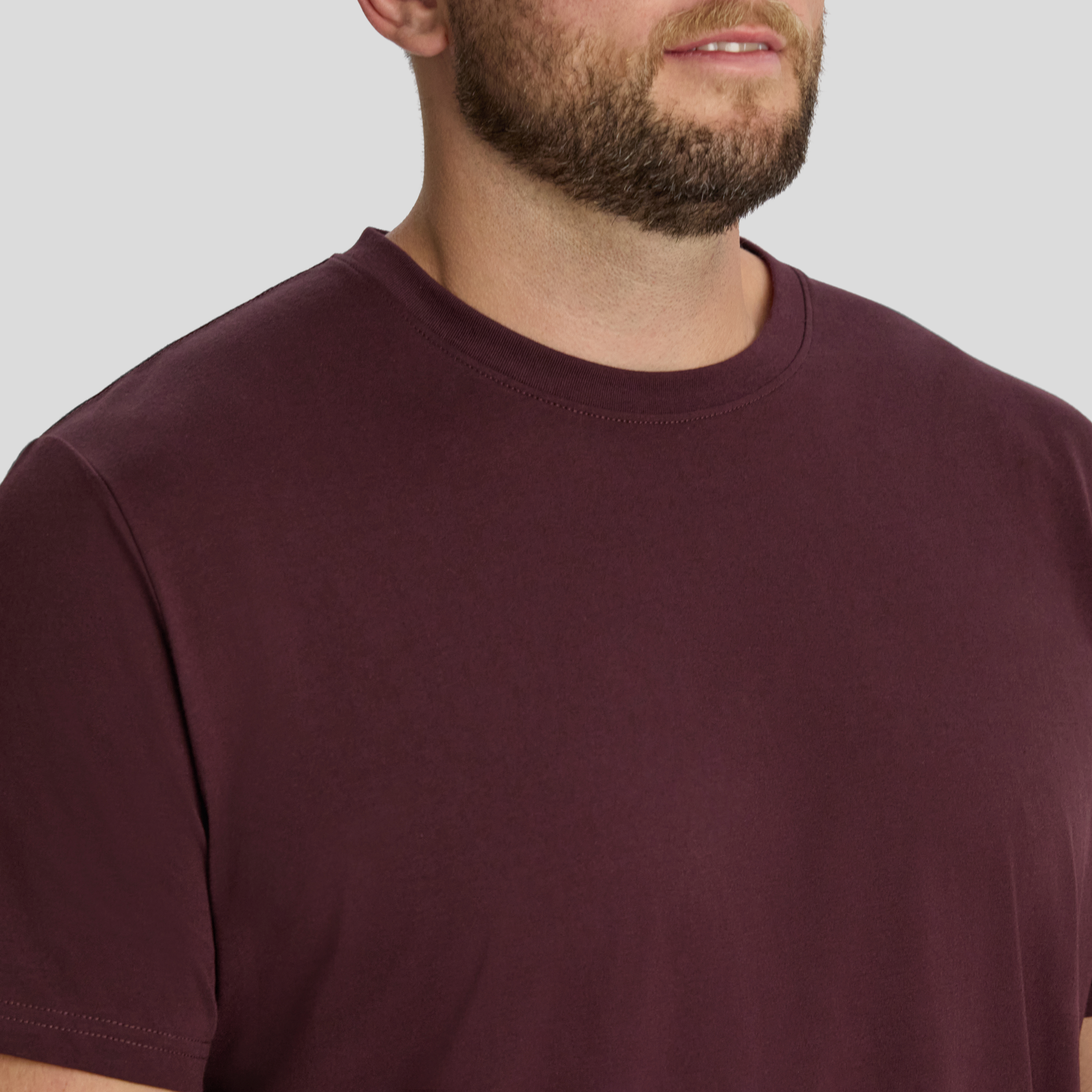 Burgundy Essential Crew Neck Tee