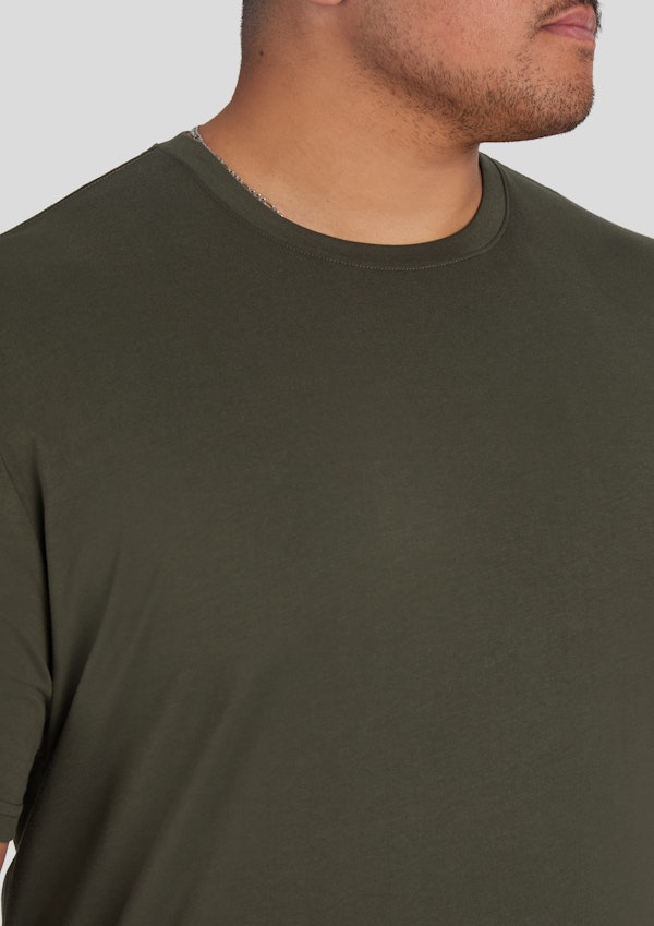 Khaki Essential Crew Neck Tee