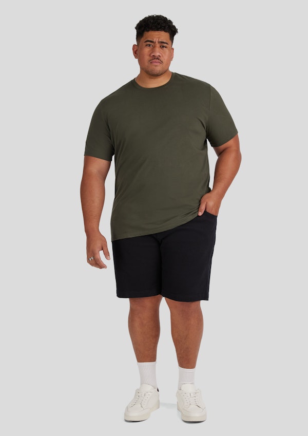 Khaki Essential Crew Neck Tee