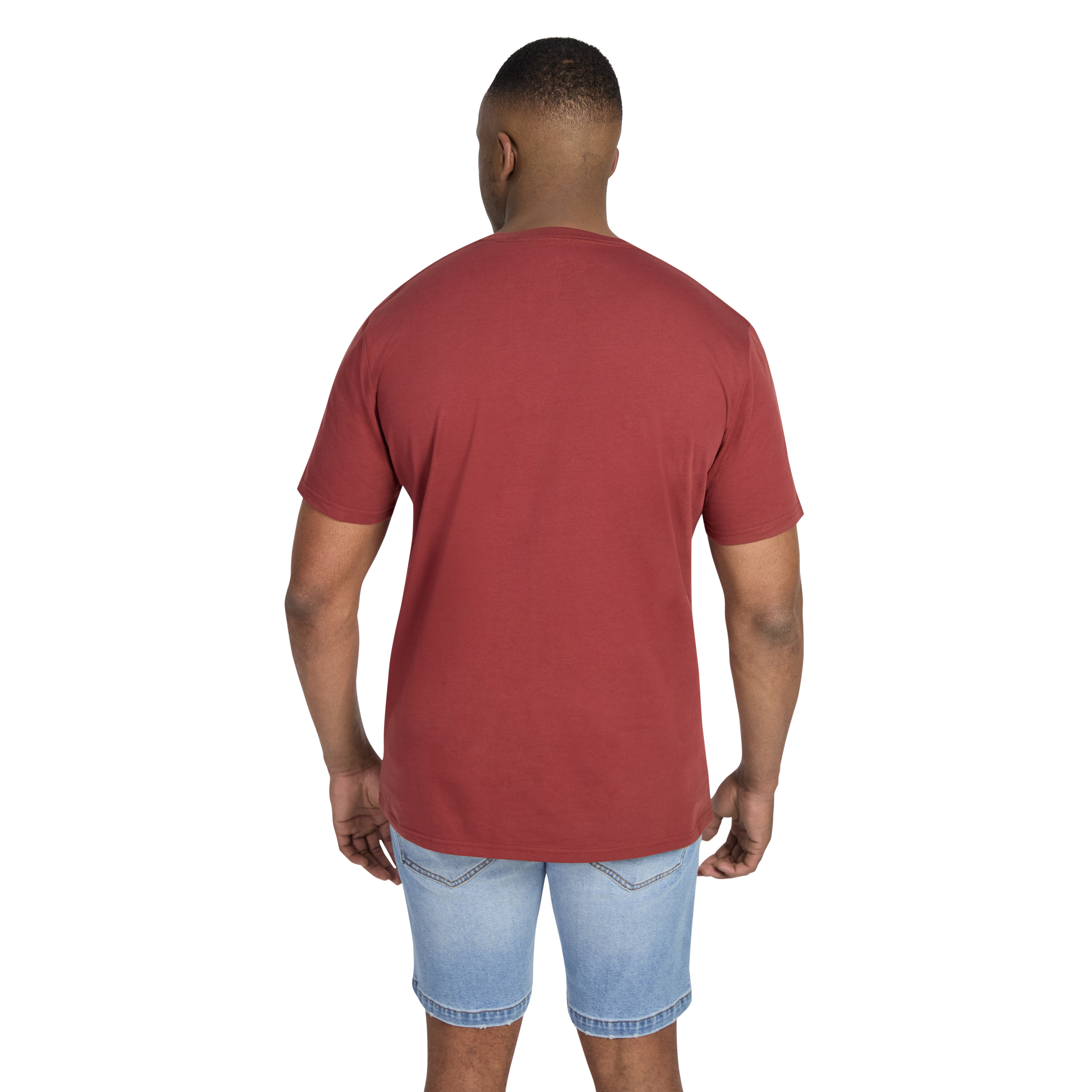 Sunset Red Essential Crew Neck Tee