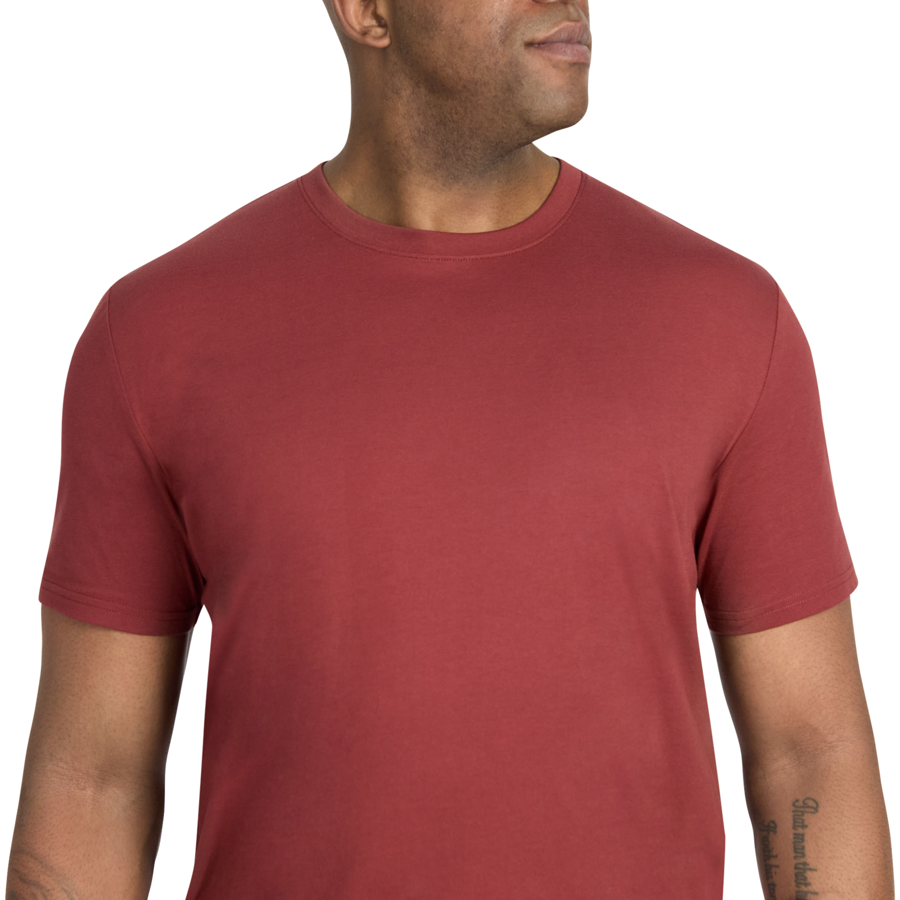 Sunset Red Essential Crew Neck Tee