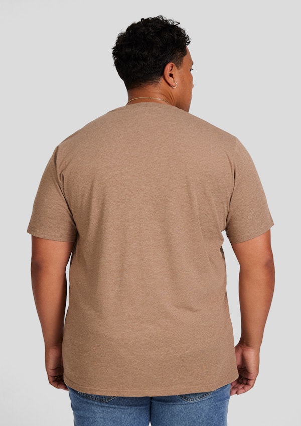 Taupe Marle Essential Crew Neck Tee