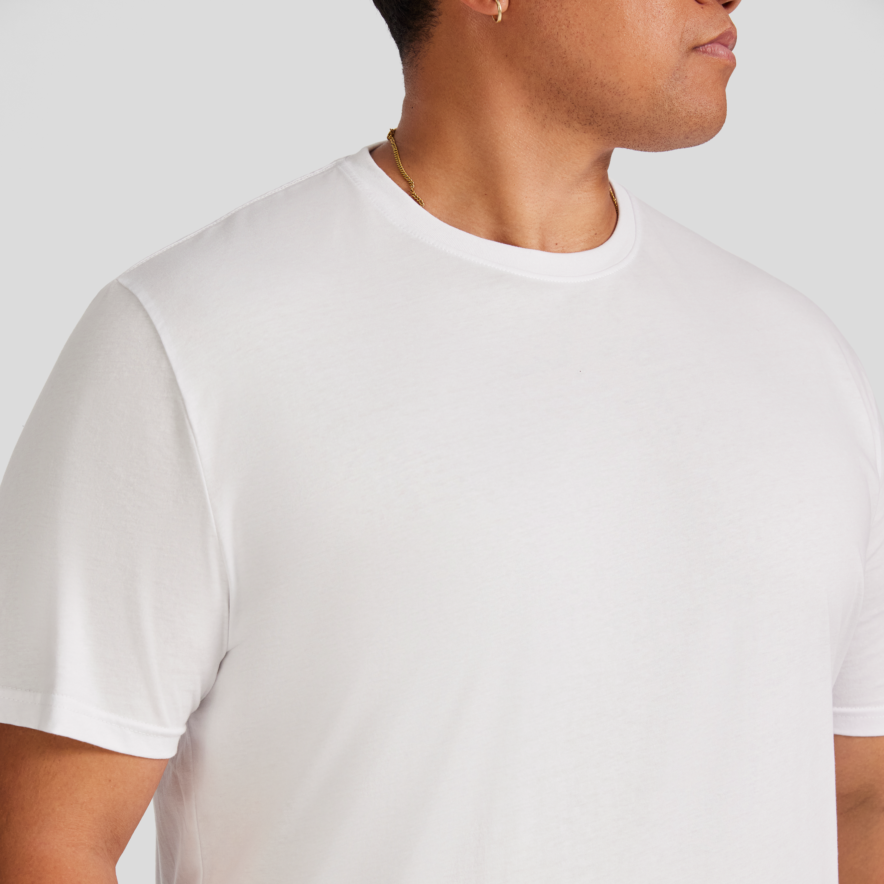 White Essential Crew Neck Tee