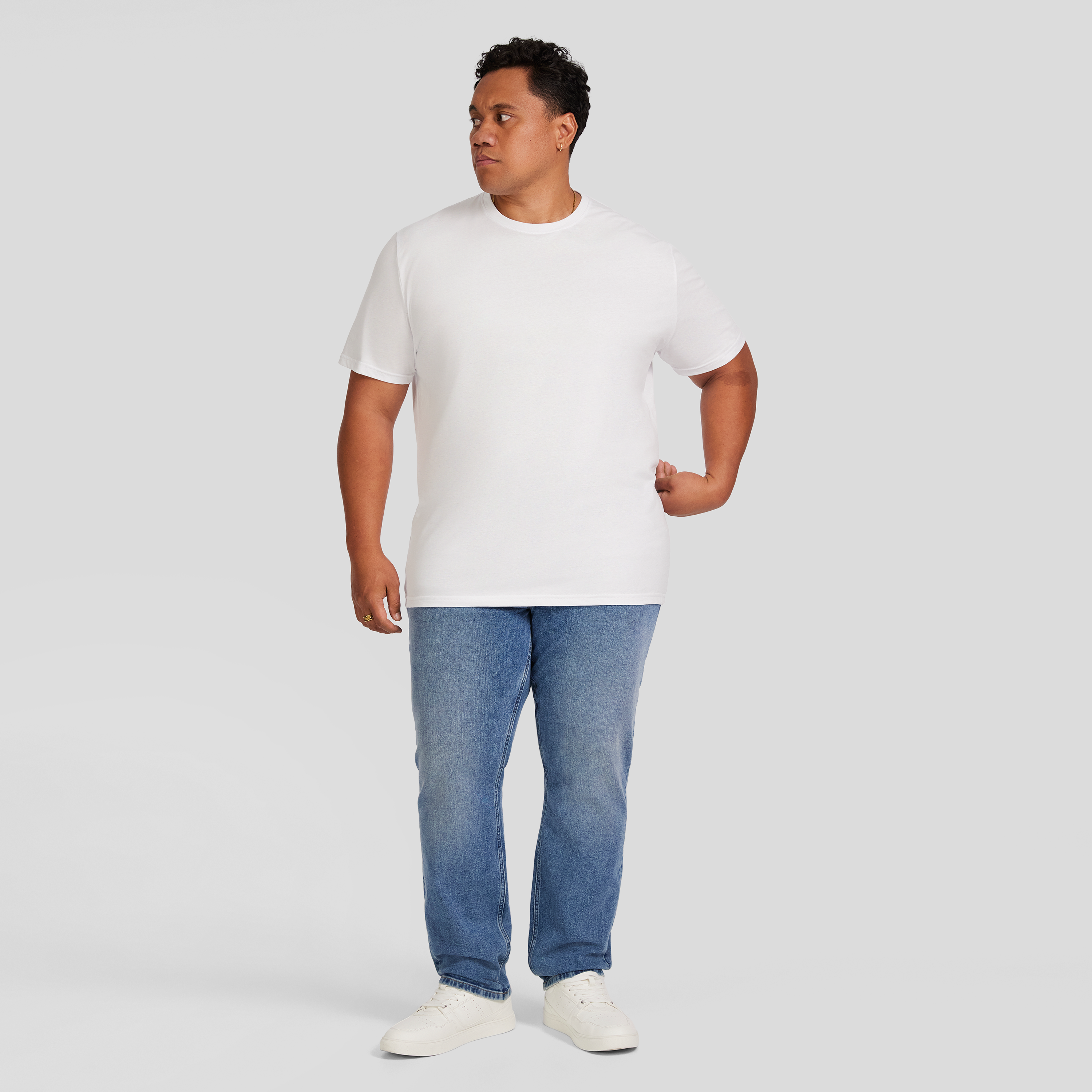 White Essential Crew Neck Tee