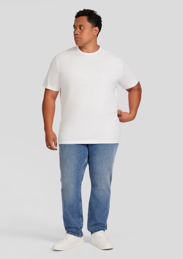 White Essential Crew Neck Tee