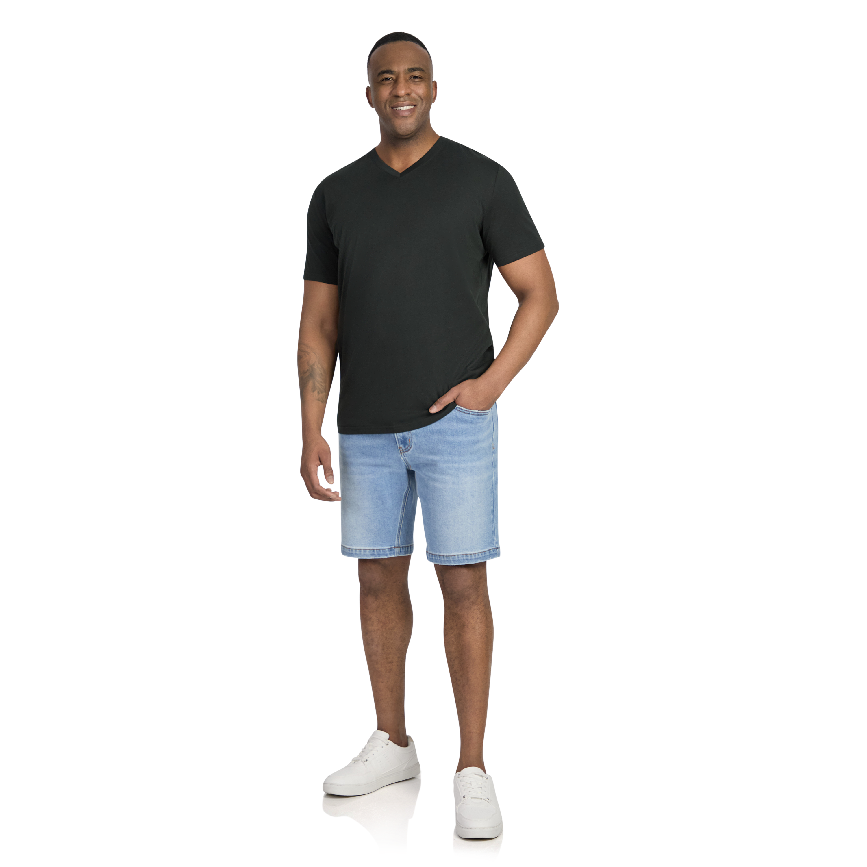 Dark Green Essential V Neck Tee