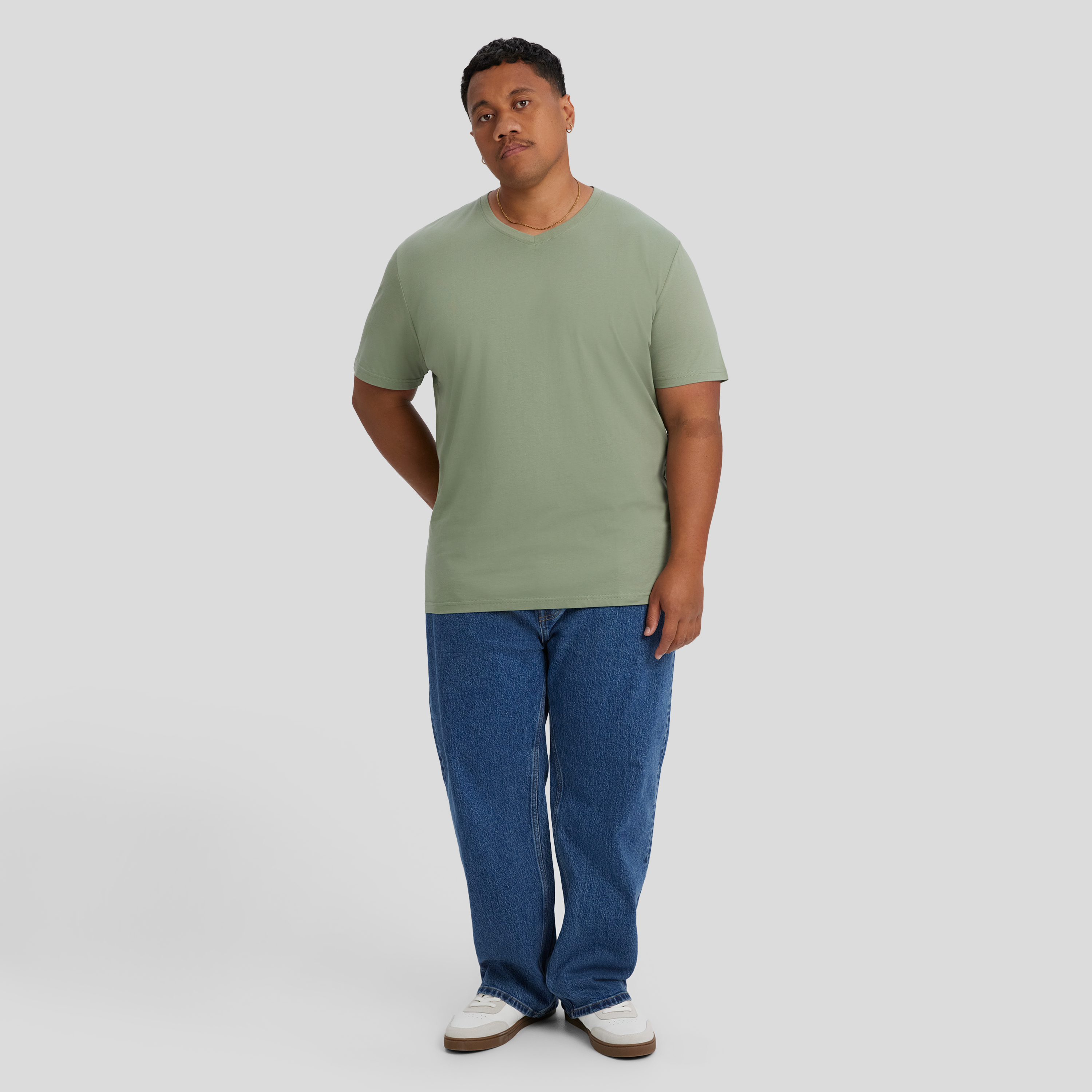 Seagrass Essential V Neck Tee