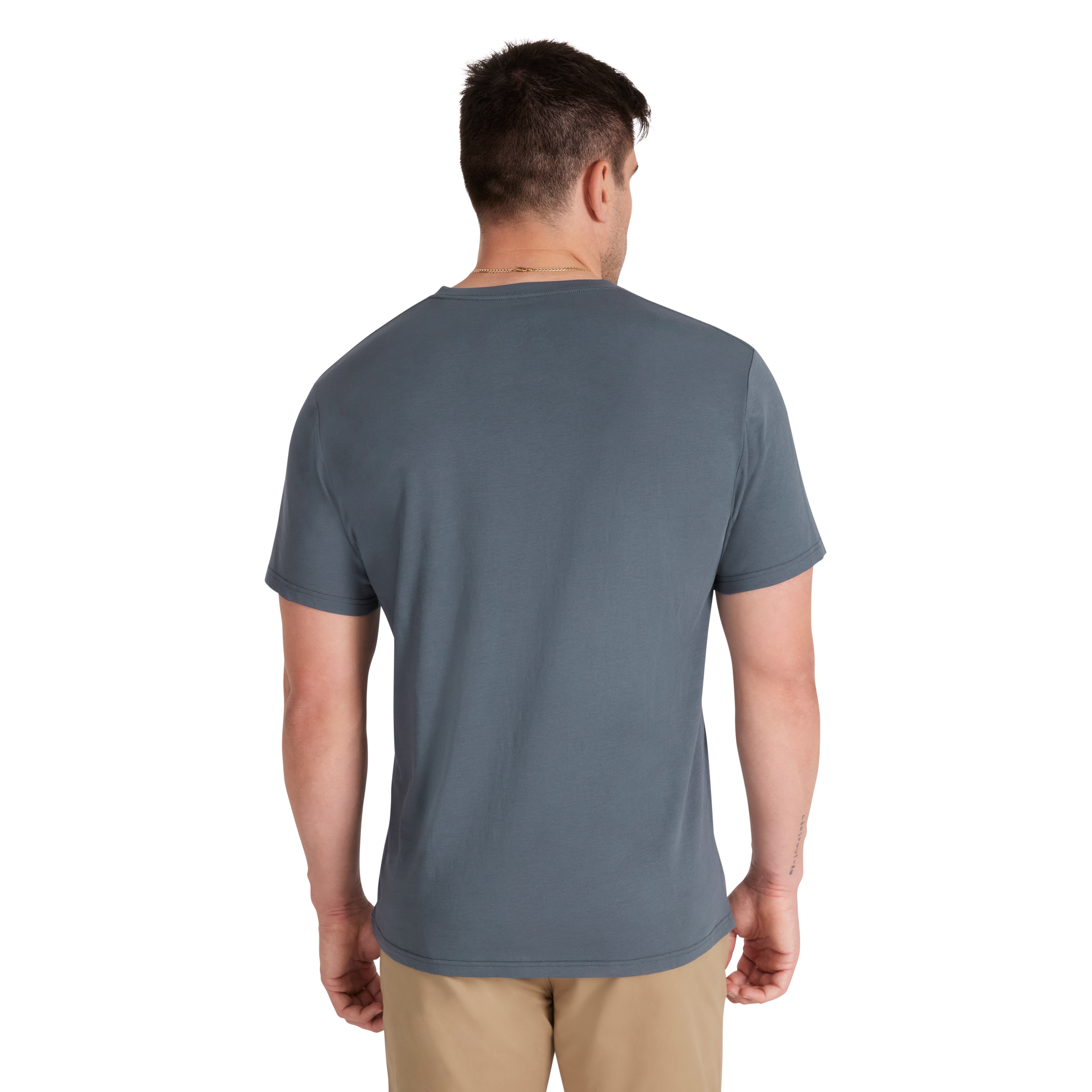 Steel Blue Essential V Neck Tee