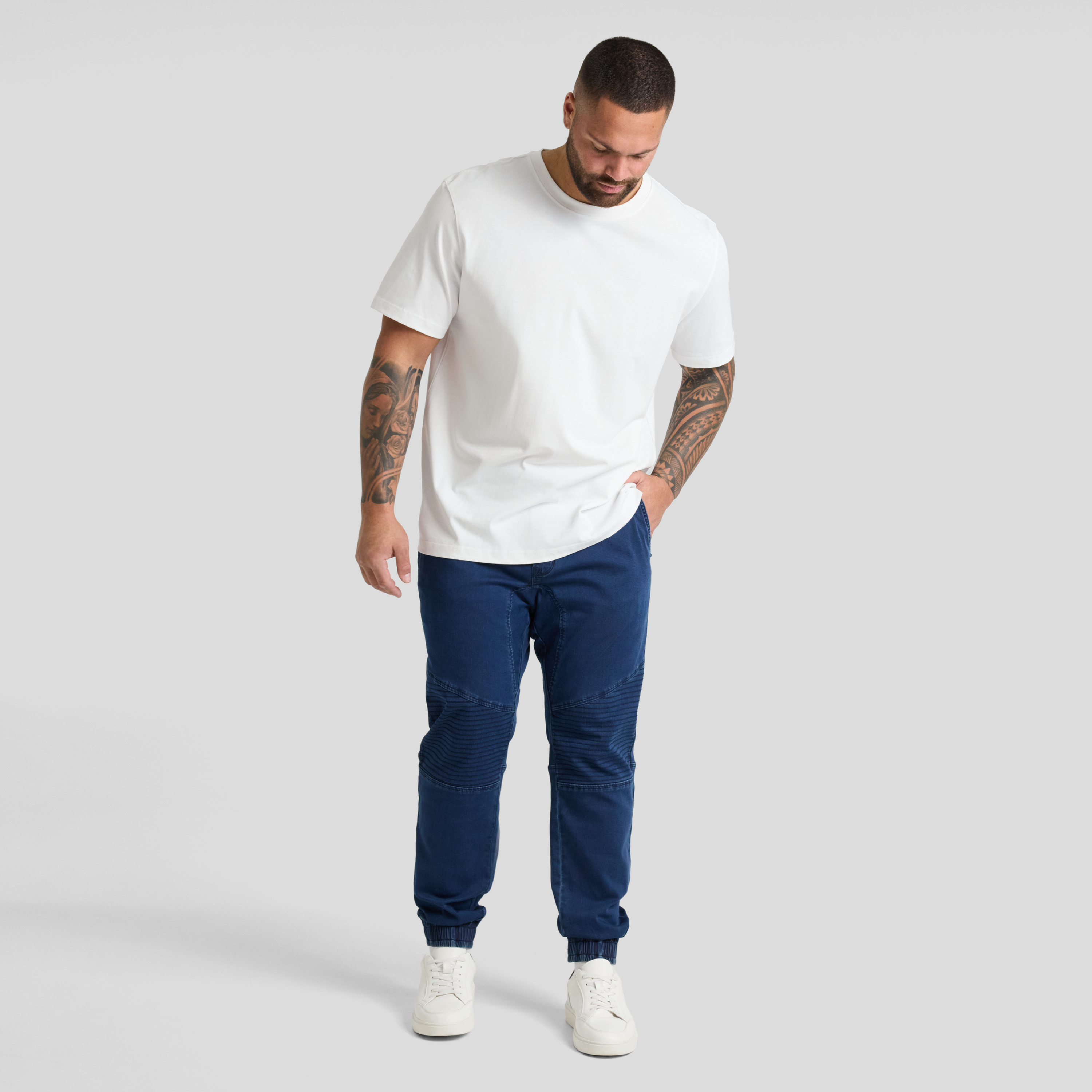 Dark Ink Max Moto Knit Cuff Pant
