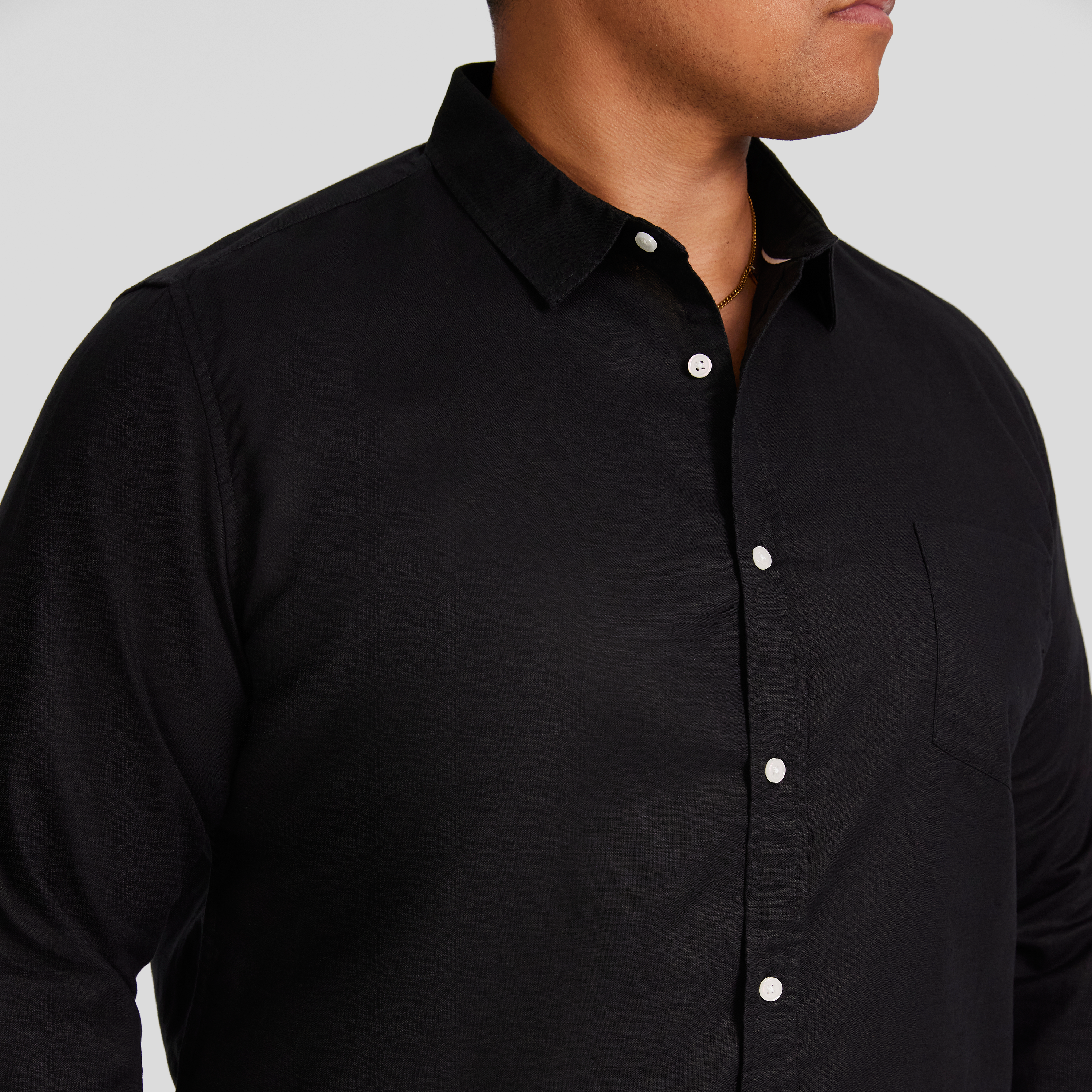 Black Anders Linen Shirt
