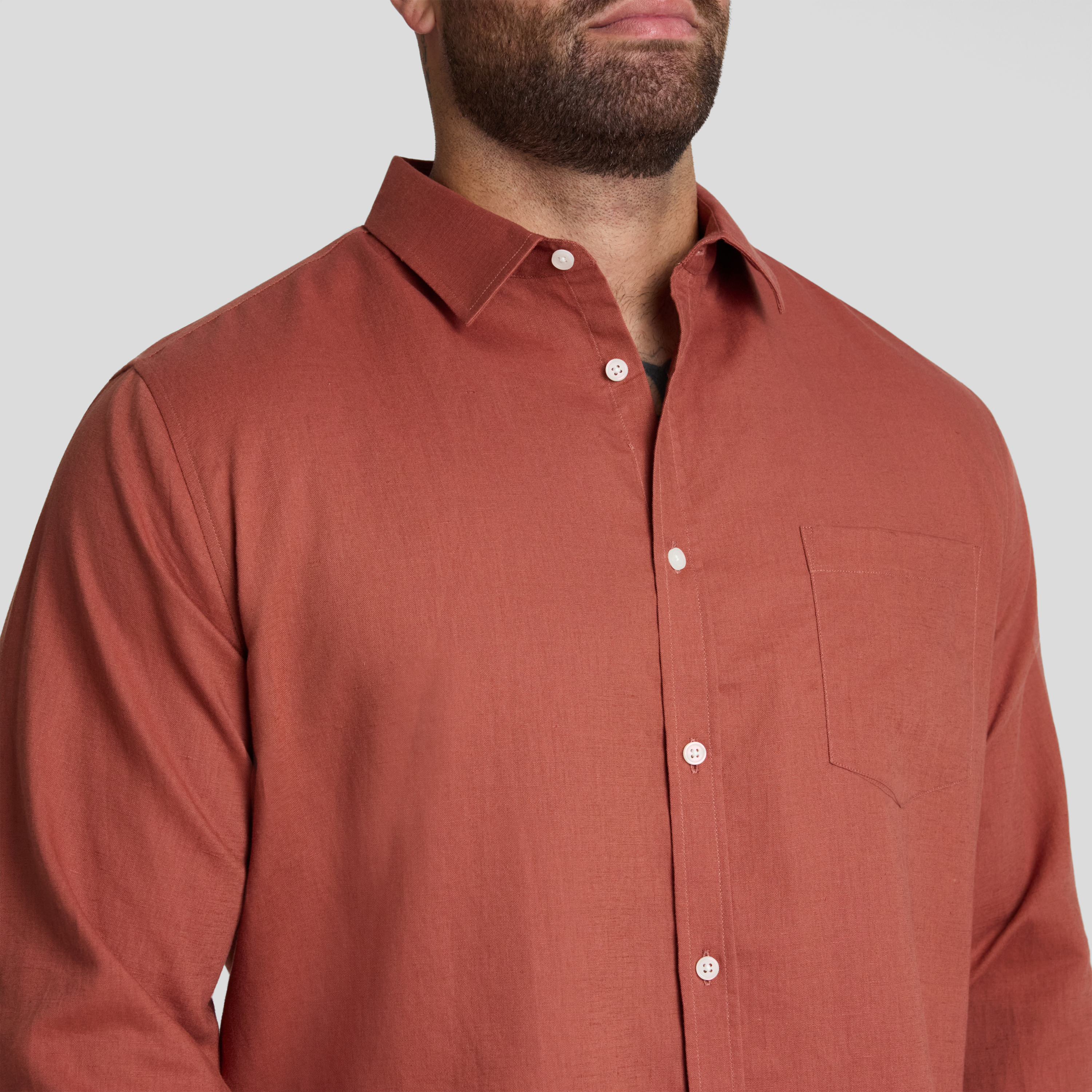 Bordeaux Anders Linen Shirt