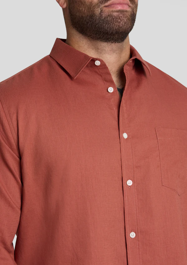 Bordeaux Anders Linen Shirt