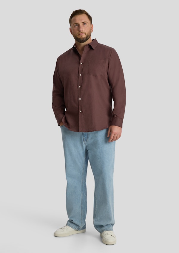 Cognac Anders Linen Shirt
