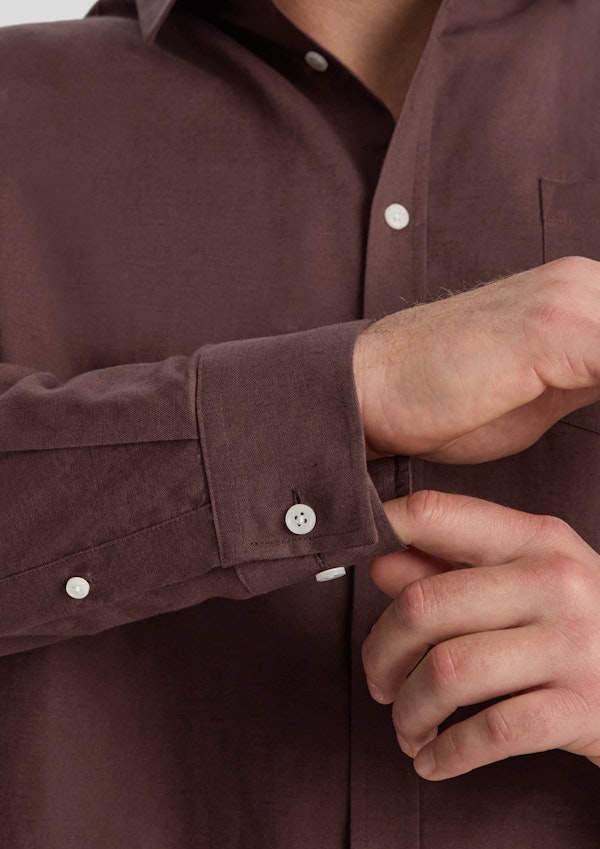 Cognac Anders Linen Shirt