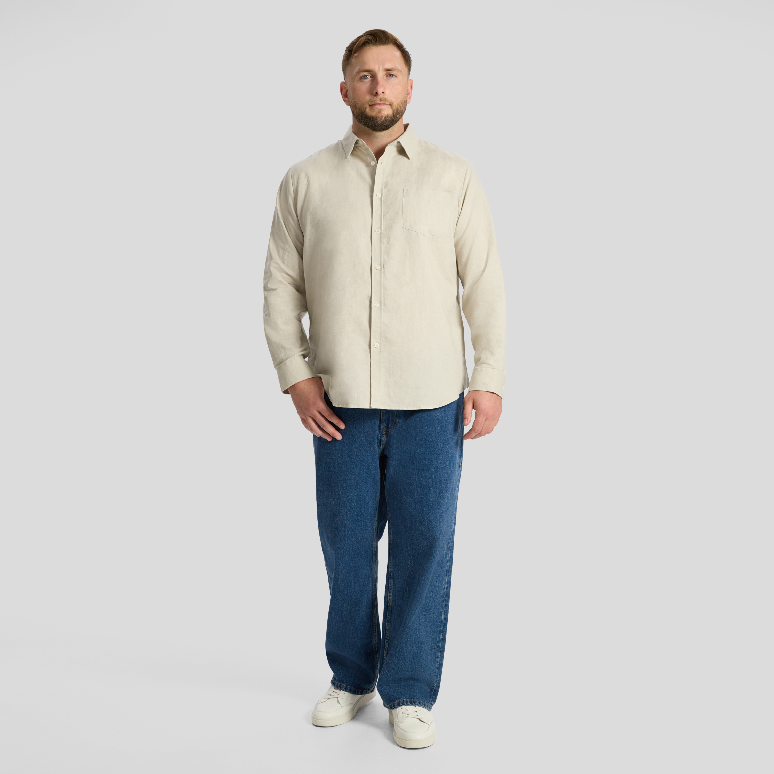 Latte Anders Linen Shirt