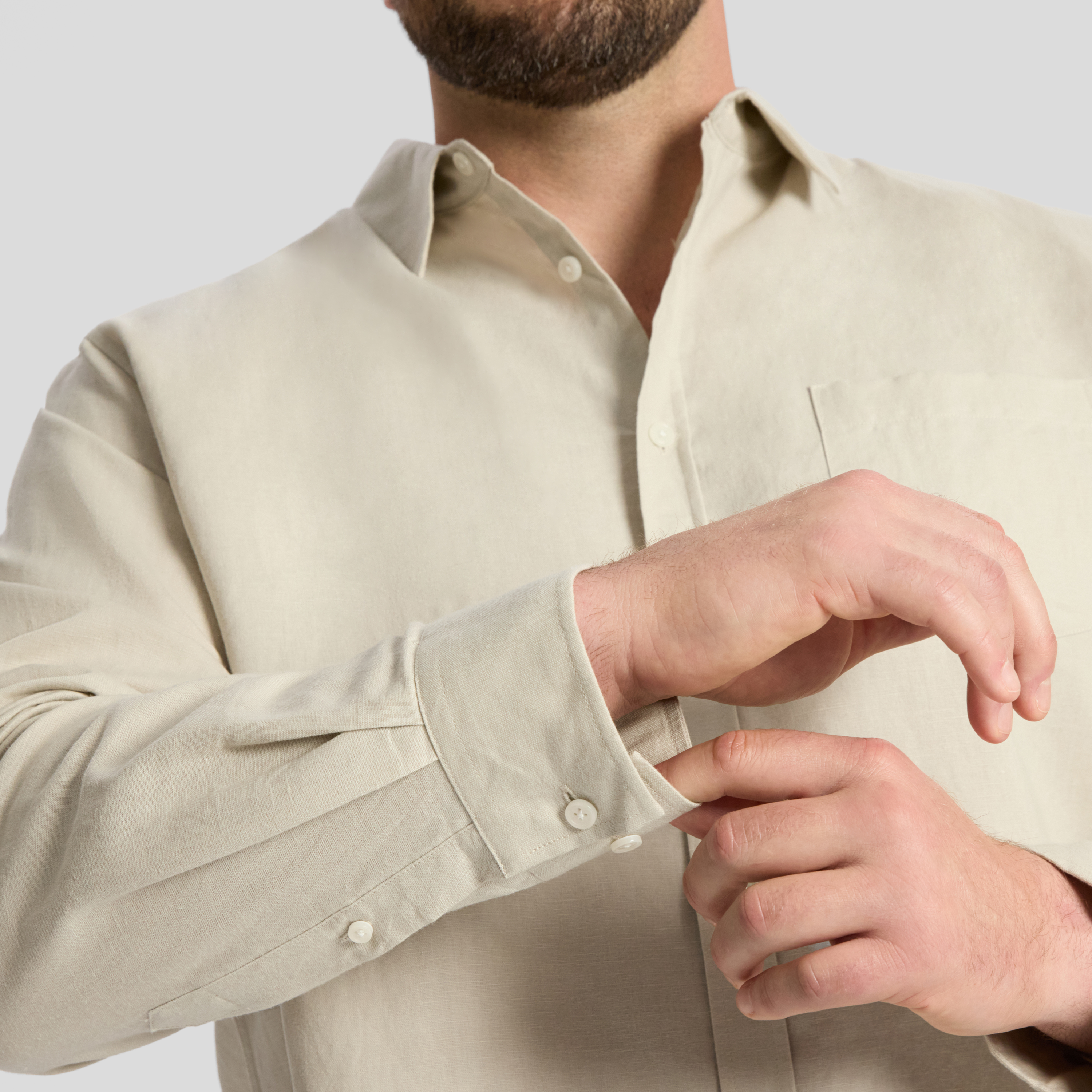Latte Anders Linen Shirt