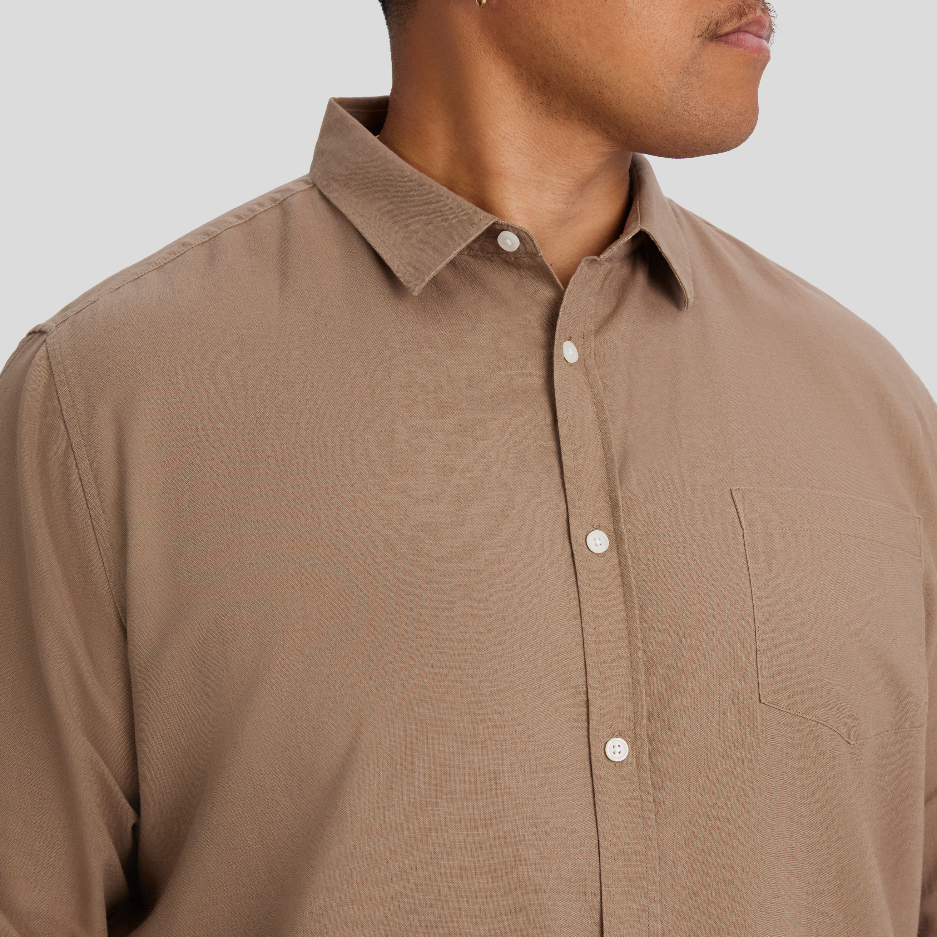 Light Brown Anders Linen Shirt