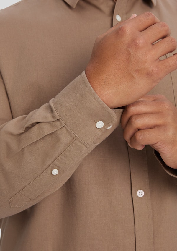 Light Brown Anders Linen Shirt