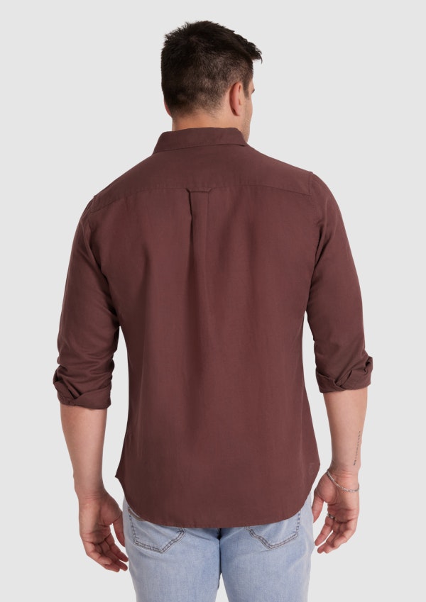 Mahogany Anders Linen Shirt