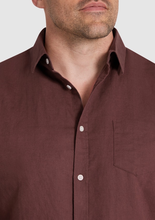 Mahogany Anders Linen Shirt