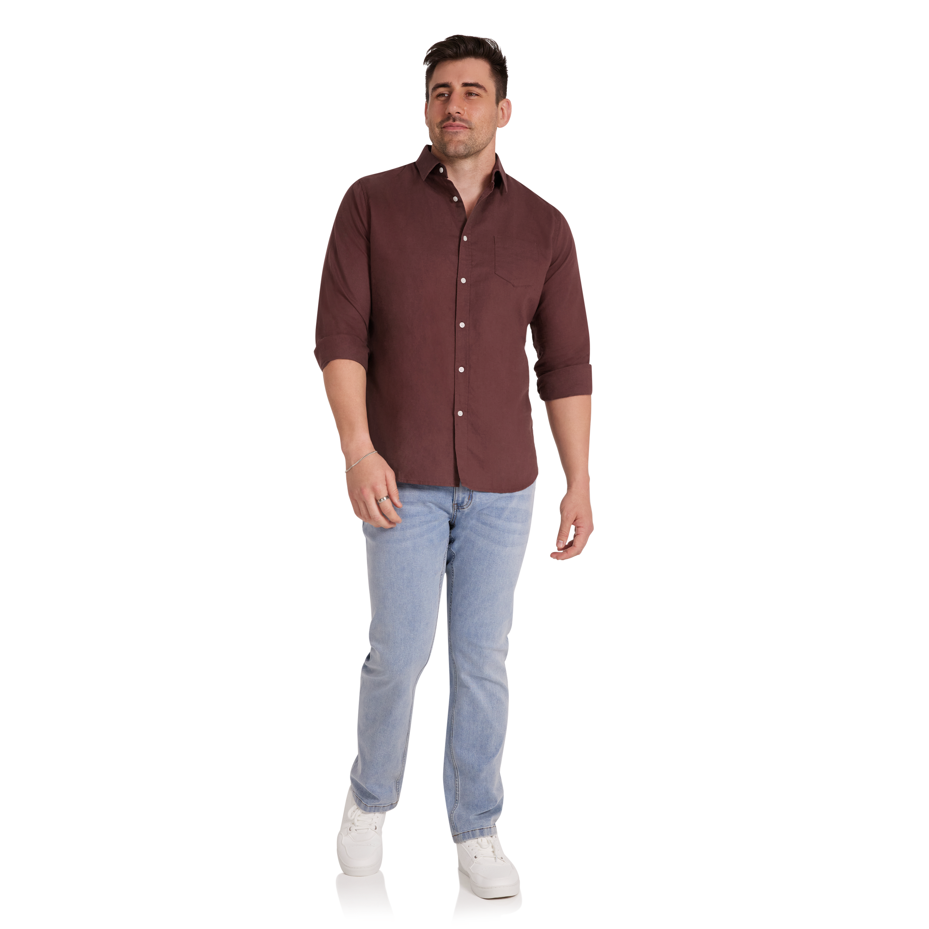 Mahogany Anders Linen Shirt