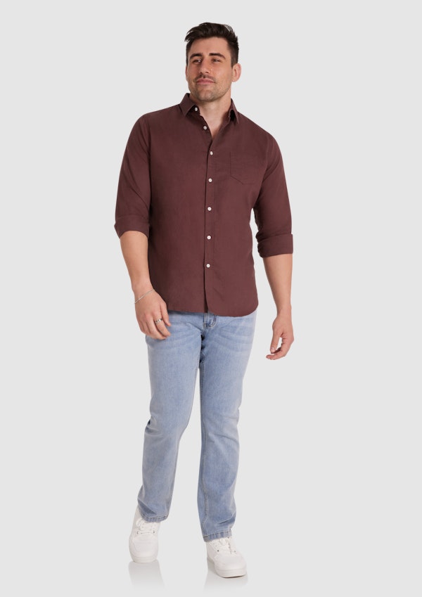 Mahogany Anders Linen Shirt
