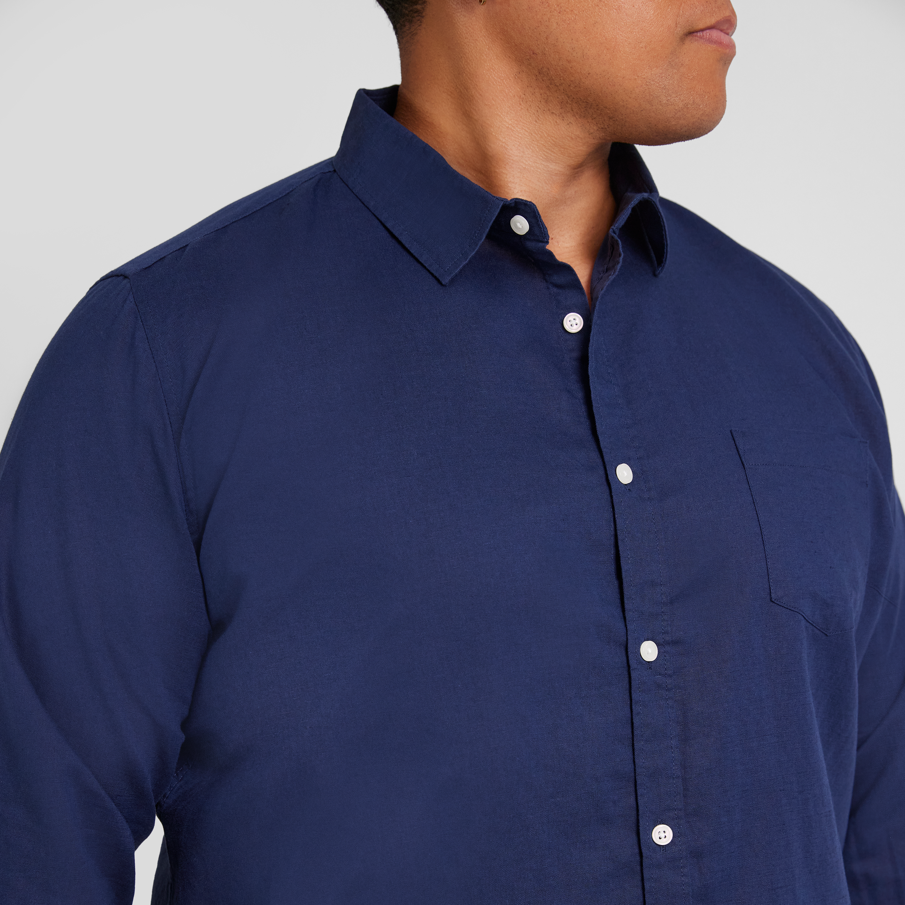 Navy Anders Linen Shirt