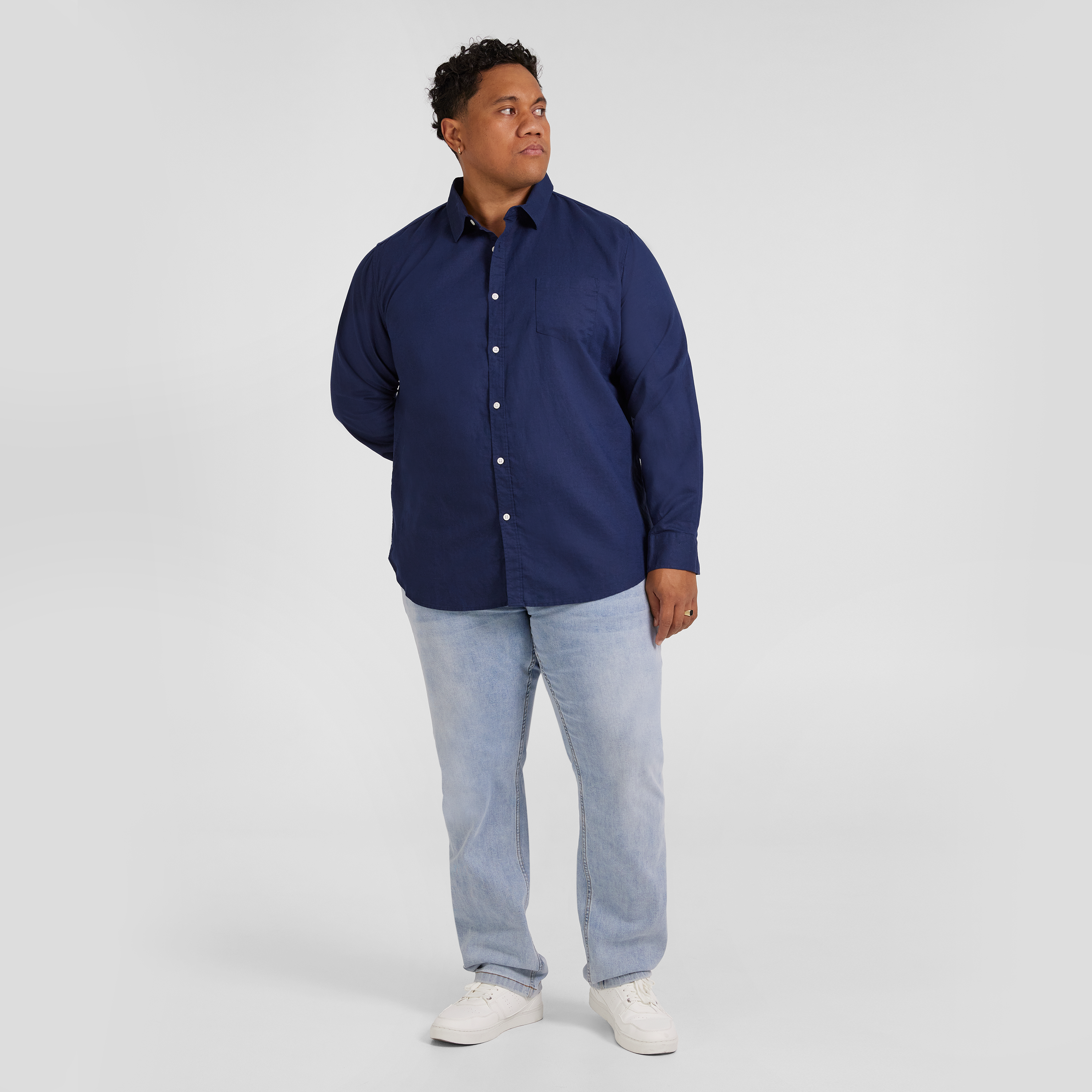 Navy Anders Linen Shirt