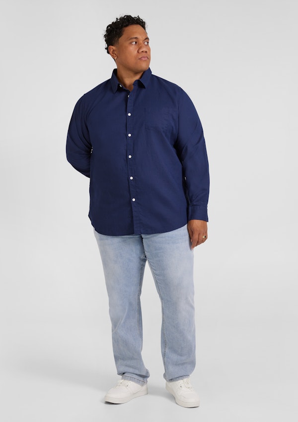 Navy Anders Linen Shirt