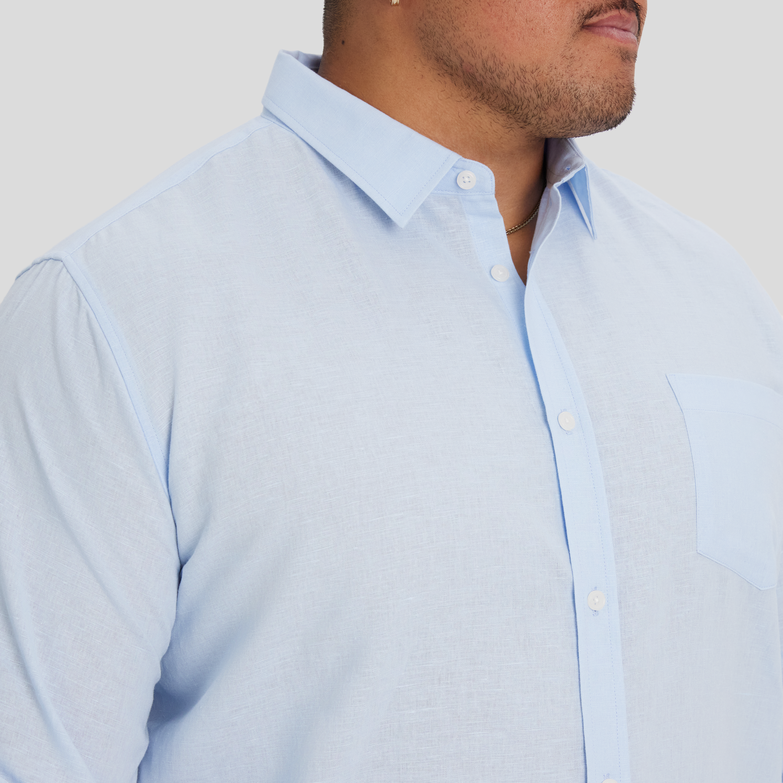 Pale Blue Anders Linen Shirt
