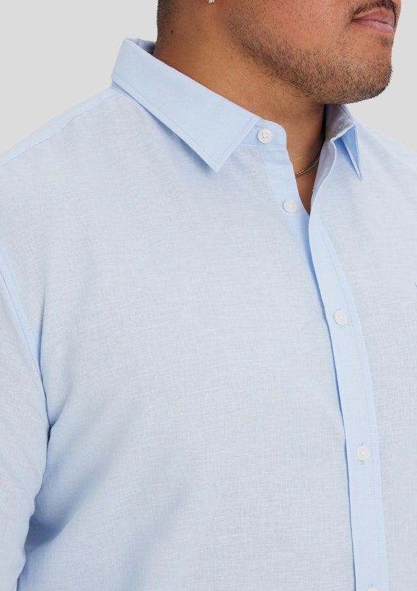 Pale Blue Anders Linen Shirt