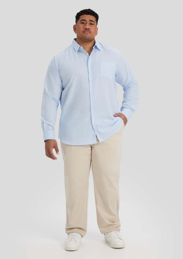 Pale Blue Anders Linen Shirt