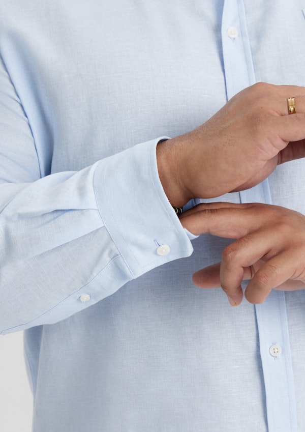 Pale Blue Anders Linen Shirt