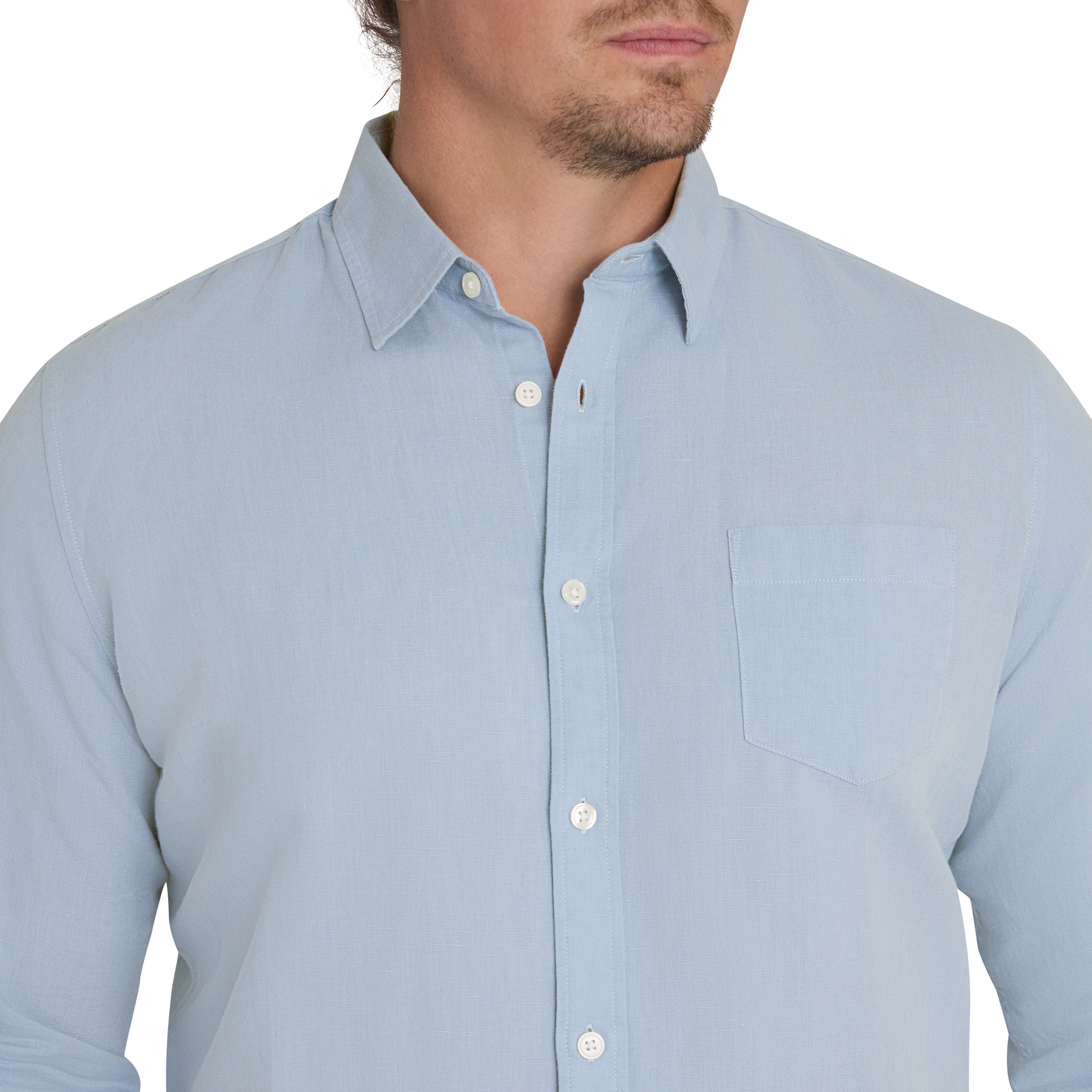 Powder Blue Anders Linen Shirt