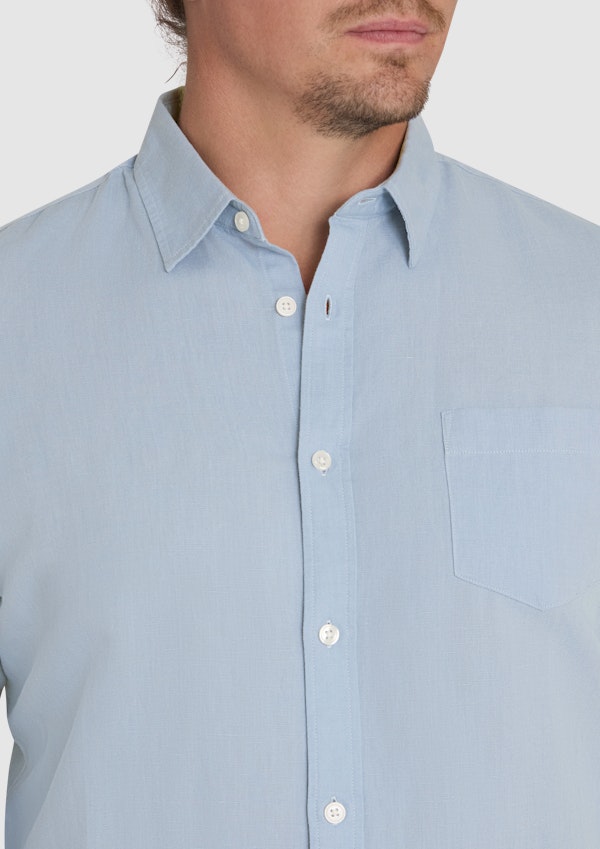 Powder Blue Anders Linen Shirt