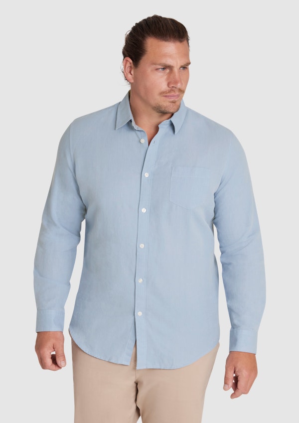 Powder Blue Anders Linen Shirt