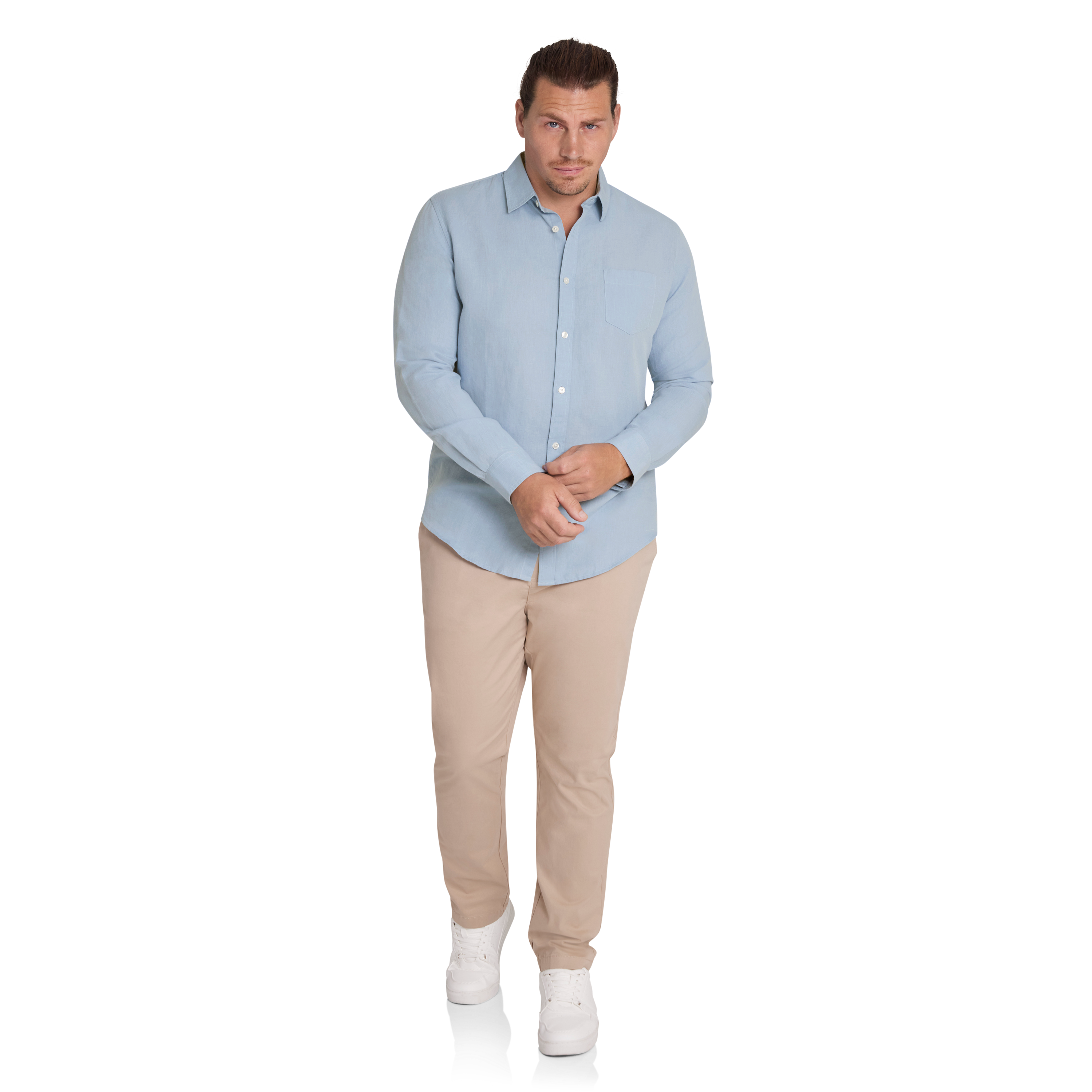 Powder Blue Anders Linen Shirt